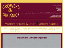 Tablet Screenshot of growersorganics.com